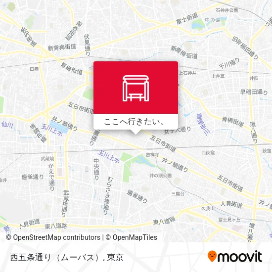 西五条通り（ムーバス）地図