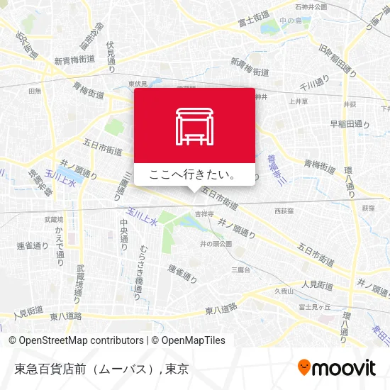 東急百貨店前（ムーバス）地図