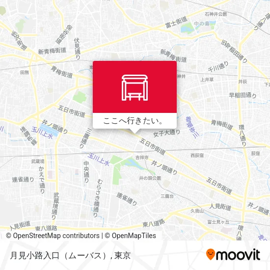月見小路入口（ムーバス）地図