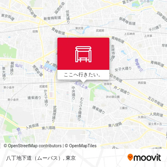 八丁地下道（ムーバス）地図