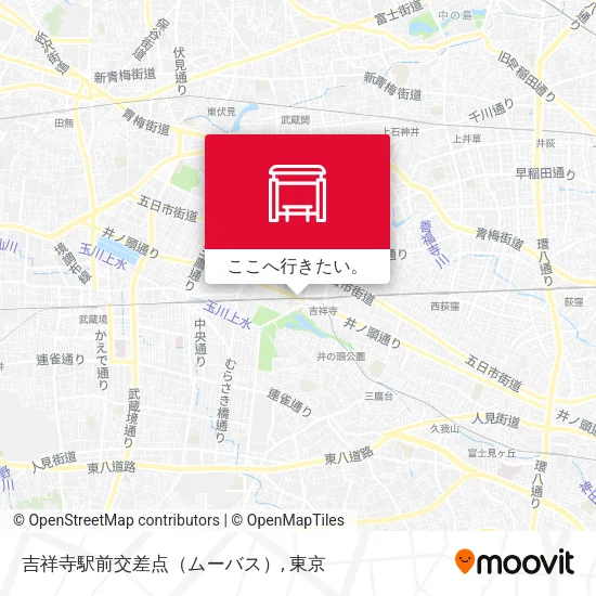 吉祥寺駅前交差点（ムーバス）地図