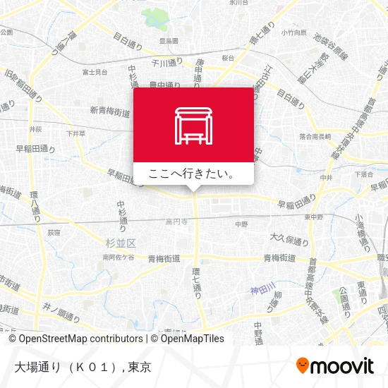 大場通り（Ｋ０１）地図
