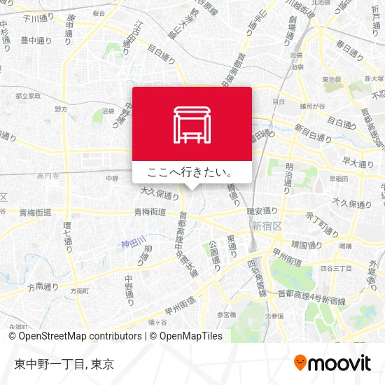 東中野一丁目地図