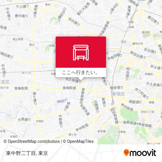 東中野二丁目地図