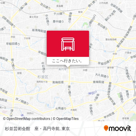 杉並芸術会館　座・高円寺前地図
