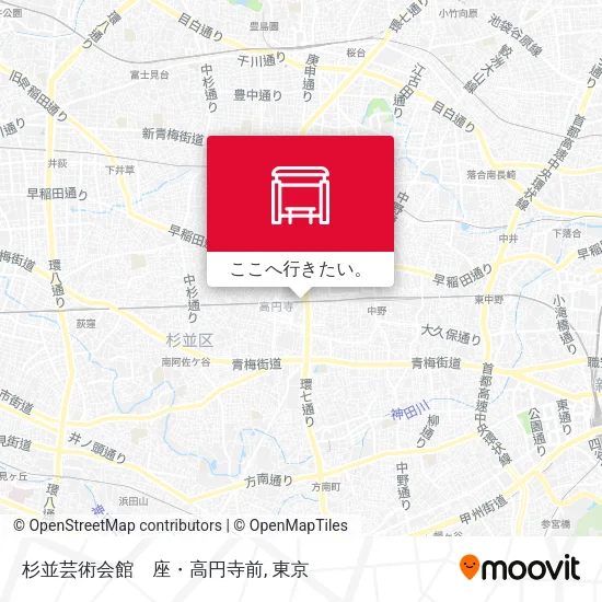 杉並芸術会館　座・高円寺前地図