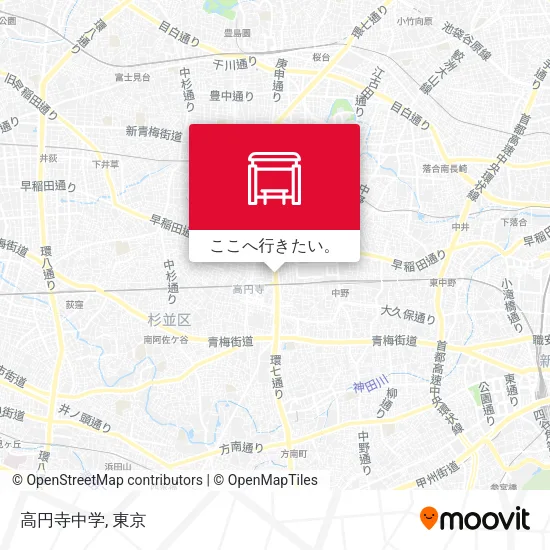 高円寺中学地図