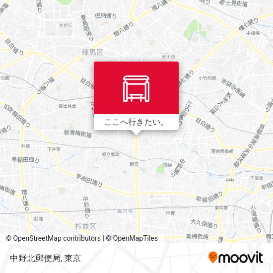 中野北郵便局地図