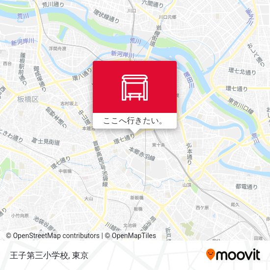 王子第三小学校地図