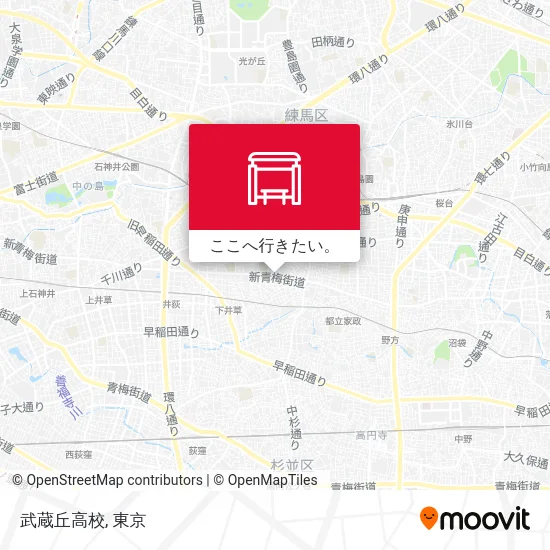 武蔵丘高校地図