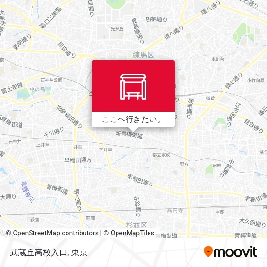 武蔵丘高校入口地図