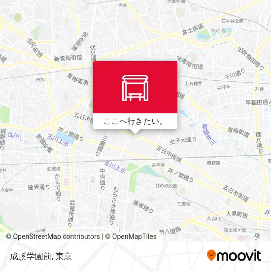 成蹊学園前地図