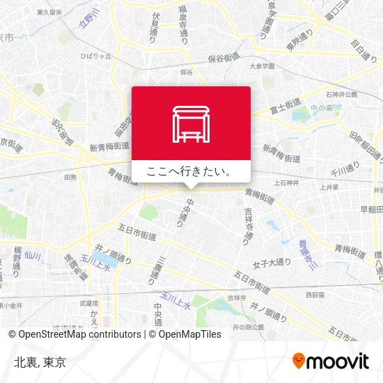 北裏地図