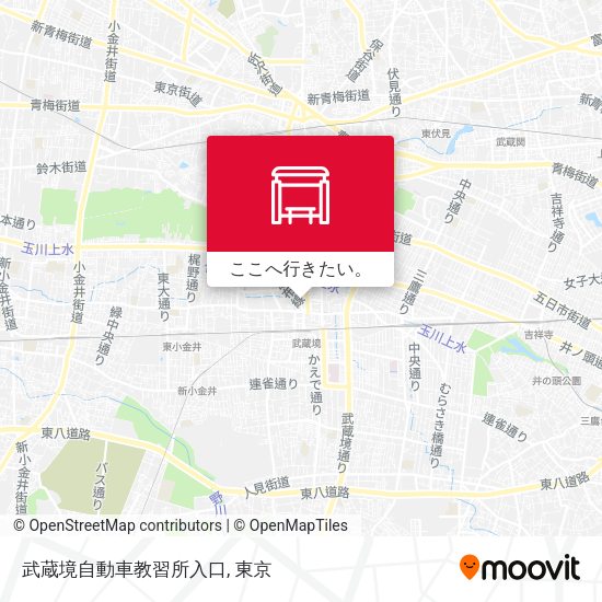 武蔵境自動車教習所入口地図