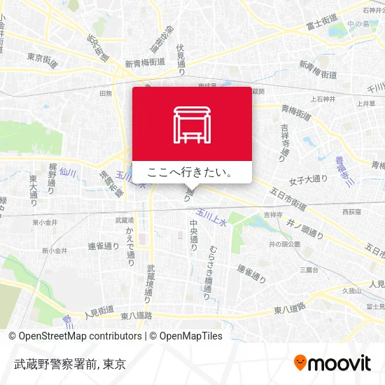 武蔵野警察署前地図