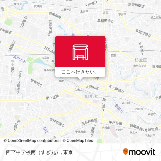 西宮中学校南（すぎ丸）地図