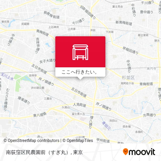 南荻窪区民農園前（すぎ丸）地図