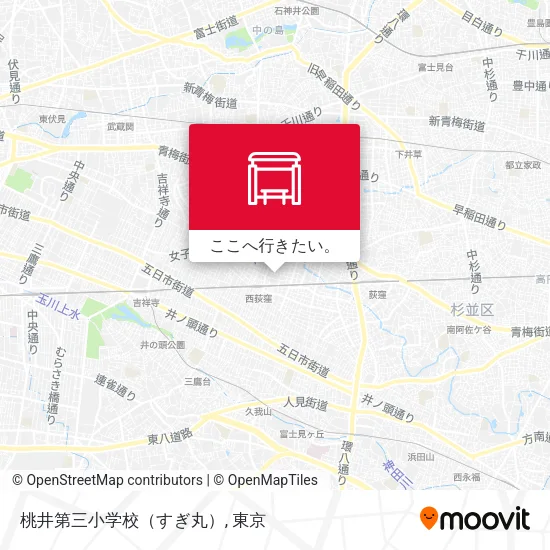 桃井第三小学校（すぎ丸）地図