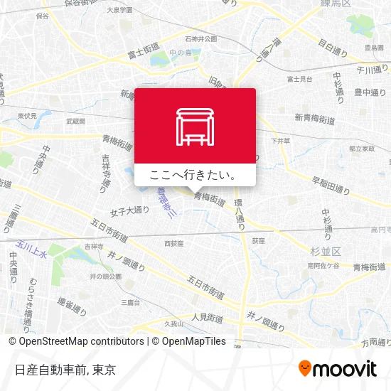 日産自動車前地図