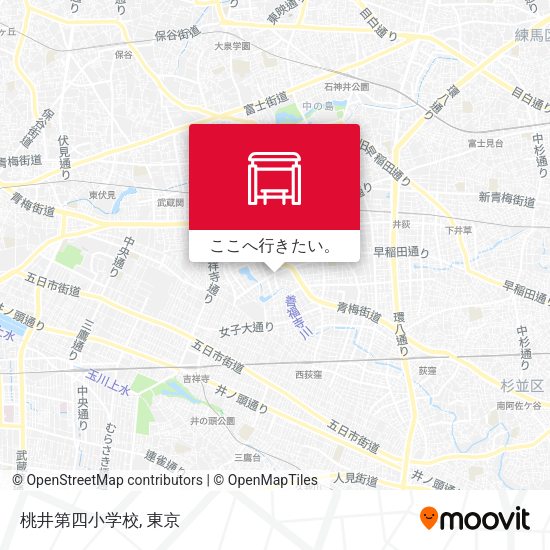 桃井第四小学校地図