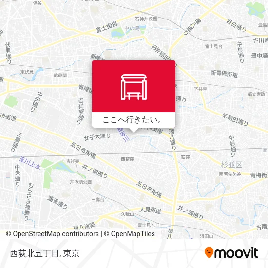 西荻北五丁目地図