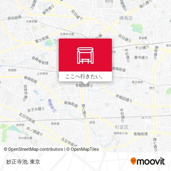 妙正寺池地図