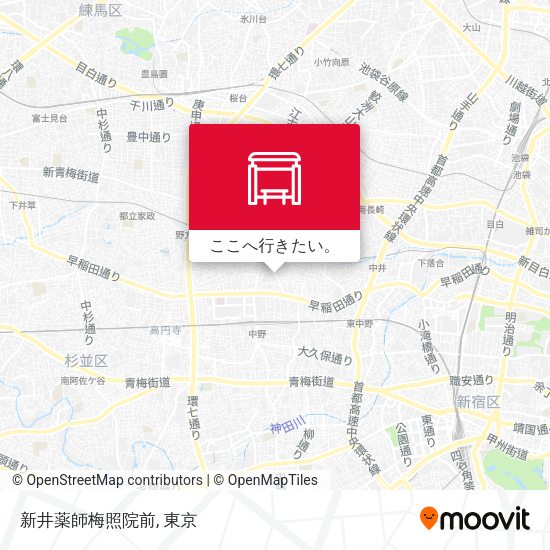 新井薬師梅照院前地図