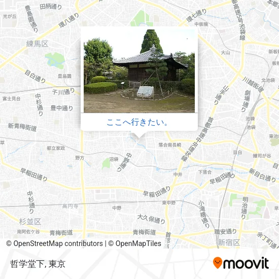 哲学堂下地図