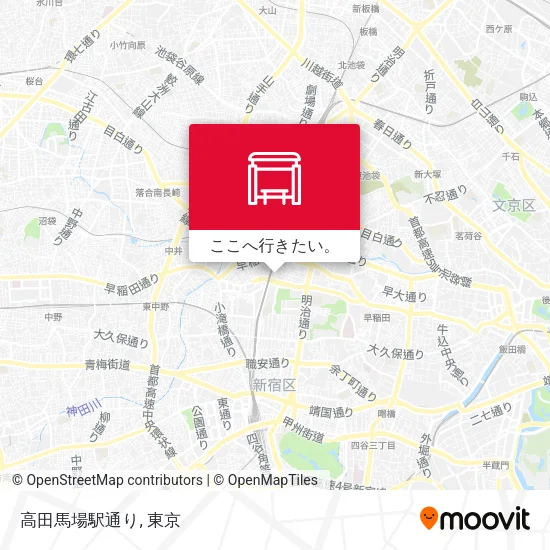 高田馬場駅通り地図