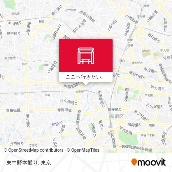 東中野本通り地図
