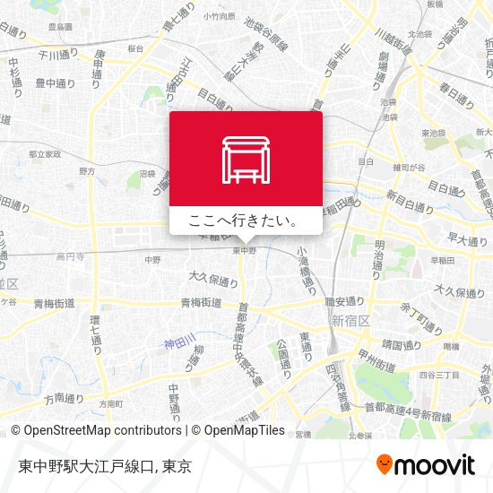東中野駅大江戸線口地図