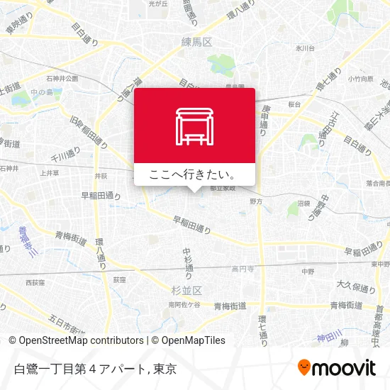 白鷺一丁目第４アパート地図