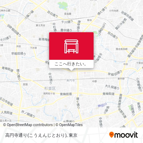 高円寺通り(こうえんじとおり)地図