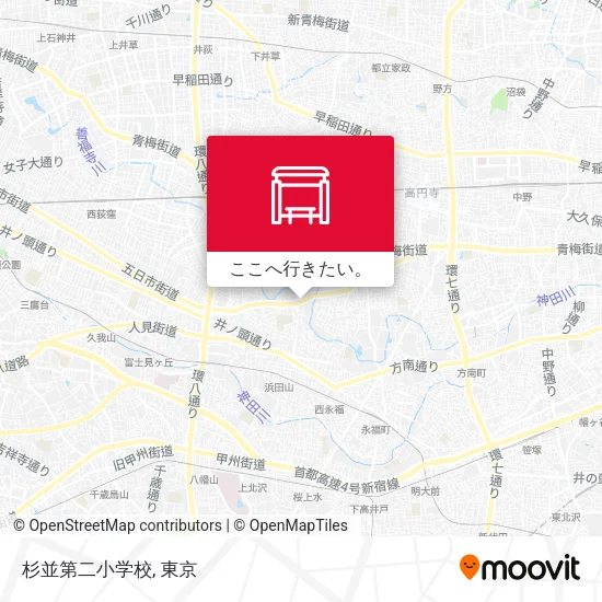 杉並第二小学校地図
