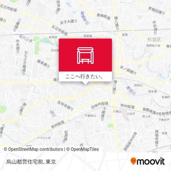 烏山都営住宅前地図