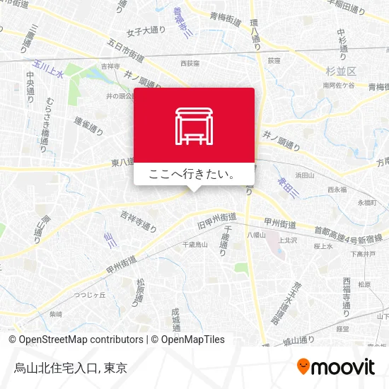 烏山北住宅入口地図