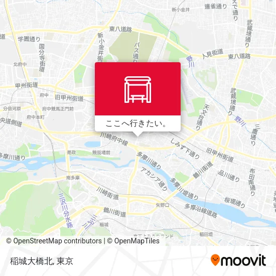 稲城大橋北地図