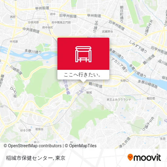 稲城市保健センター地図