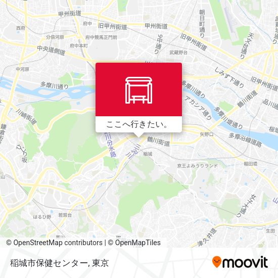 稲城市保健センター地図