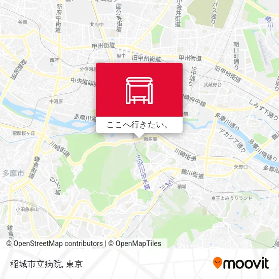 稲城市立病院地図