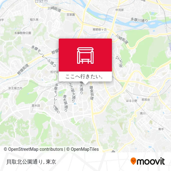 貝取北公園通り地図