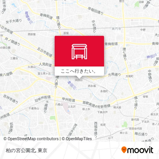 柏の宮公園北地図