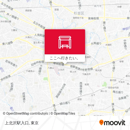 上北沢駅入口地図
