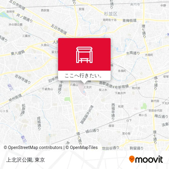 上北沢公園地図