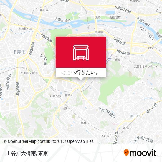 上谷戸大橋南地図