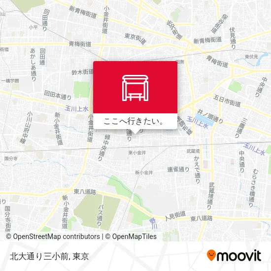 北大通り三小前地図