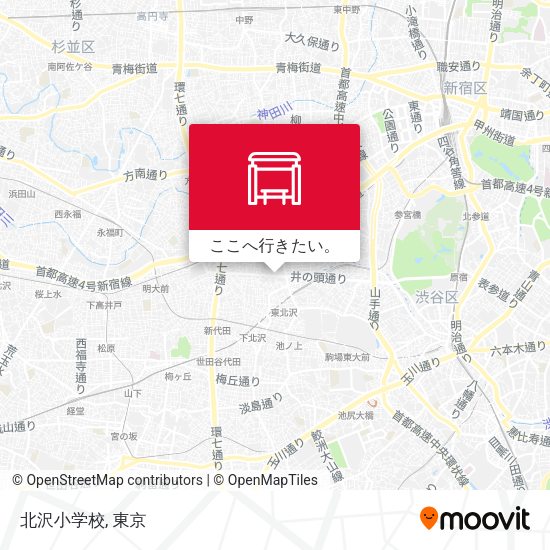 北沢小学校地図