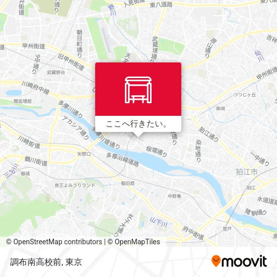調布南高校前地図