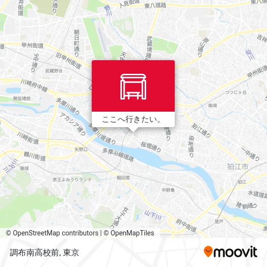 調布南高校前地図