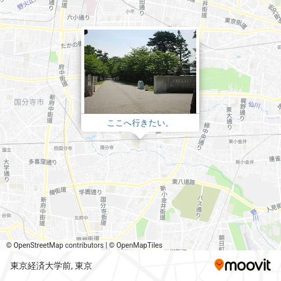 東京経済大学前地図